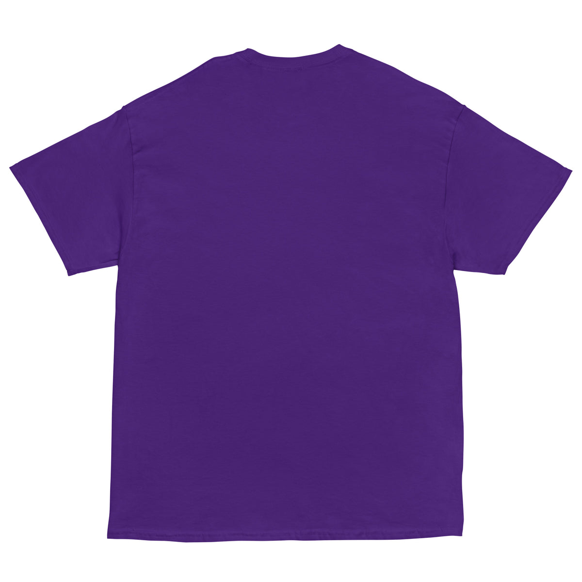 Back view of the purple Holy Ghost Christian Halloween graphic tee with a plain purple back.